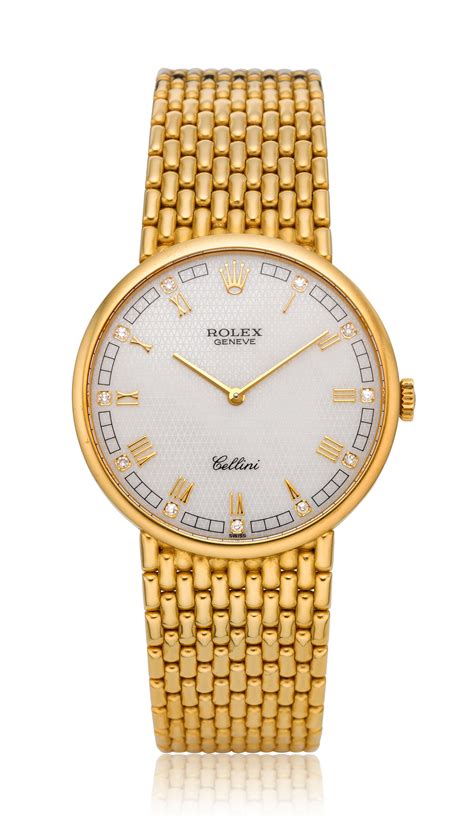 rolex men's cellini 18k gold.